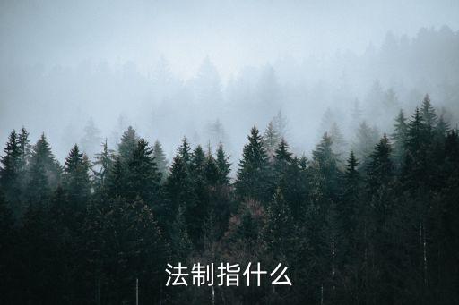 什么是法制，法制指什么