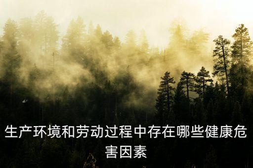 生產(chǎn)環(huán)境和勞動過程中存在哪些健康危害因素