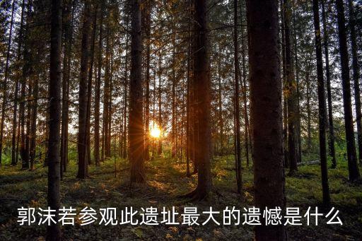 御窯廠遺址，郭沫若參觀此遺址最大的遺憾是什么