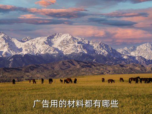 廣告耗材，廣告材料有什么