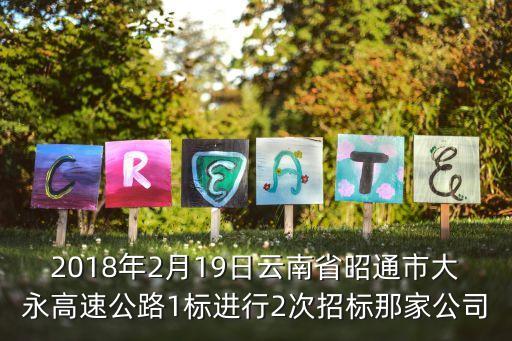2018年2月19日云南省昭通市大永高速公路1標(biāo)進行2次招標(biāo)那家公司