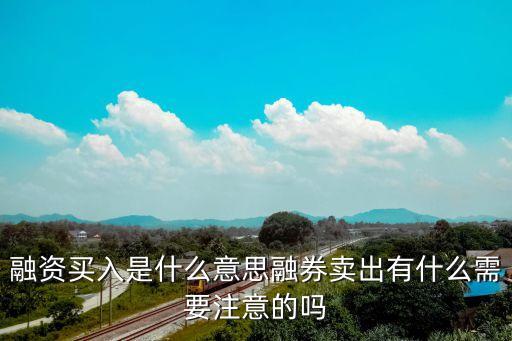 融資買入是什么意思，融資融券帳戶里面的買入是什么意思