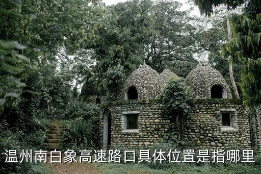 白南高速，溫州南白象高速路口具體位置是指哪里