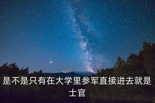 什么是士官，臨床醫(yī)學(xué)直招士官什么意思
