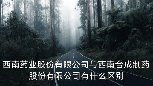 西南藥業(yè)股份有限公司與西南合成制藥股份有限公司有什么區(qū)別