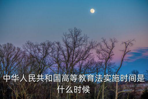 中華人民共和國(guó)高等教育法實(shí)施時(shí)間是什么時(shí)候