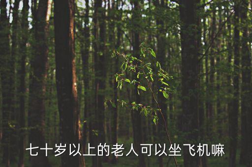 七十歲以上的老人可以坐飛機(jī)嘛