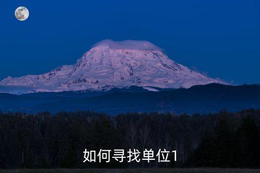 怎么找單位一，如何尋找單位1