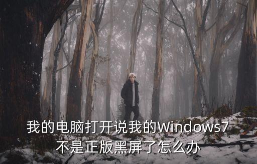 我的電腦打開(kāi)說(shuō)我的Windows7不是正版黑屏了怎么辦