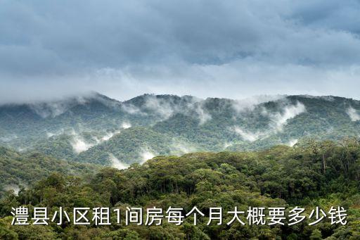 澧縣小區(qū)租1間房每個(gè)月大概要多少錢