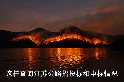 這樣查詢江蘇公路招投標(biāo)和中標(biāo)情況
