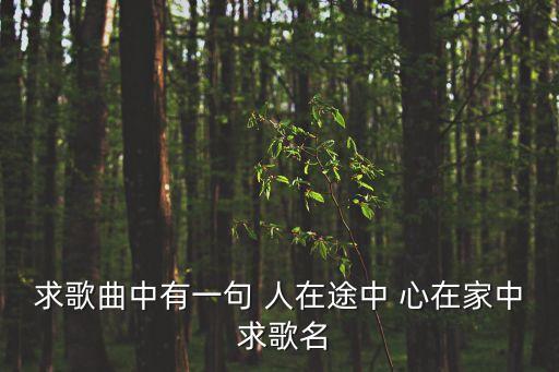 人在途中，求歌曲中有一句 人在途中 心在家中 求歌名