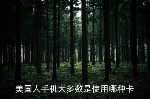 美國電話卡，美國人手機(jī)大多數(shù)是使用哪種卡