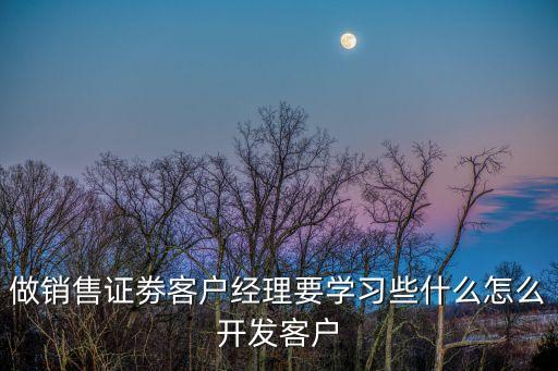 證券銷售，如何進(jìn)行證券營銷