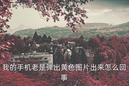 我的手機(jī)老是彈出黃色圖片出來怎么回事
