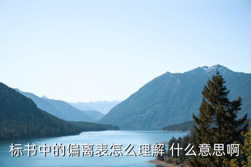 偏離表，公務(wù)用車投標(biāo)書的服務(wù)偏離表怎么理解
