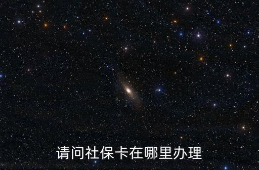 請(qǐng)問社保卡在哪里辦理