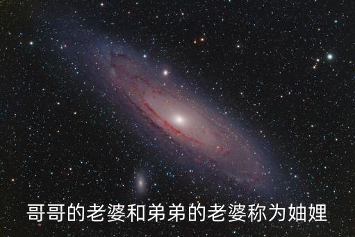 哥哥的老婆和弟弟的老婆稱為妯娌