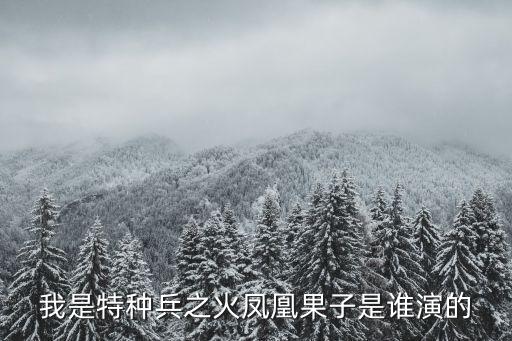 郭艷，我是特種兵之火鳳凰果子是誰演的