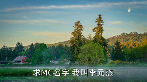 求MC名字 我叫李元杰