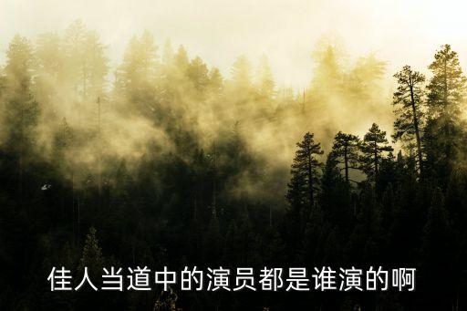 佳人當(dāng)?shù)乐械难輪T都是誰演的啊