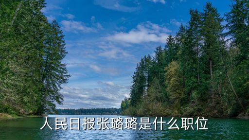 張璐璐，人民日報張璐璐是什么職位