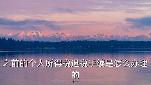 退個(gè)稅，個(gè)人所得稅費(fèi)繳錯(cuò)了可以退回嗎