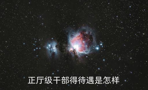 正廳級干部待遇，一個廳級干部有什么待遇