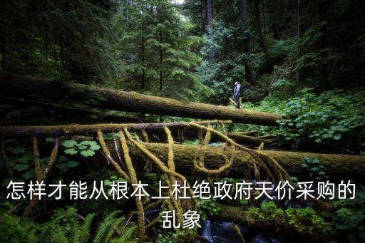 高價(jià)采購(gòu)，怎樣才能從根本上杜絕政府天價(jià)采購(gòu)的亂象