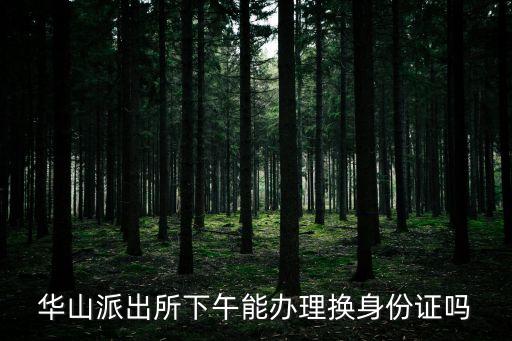 華山派出所，華山派出所下午能辦理?yè)Q身份證嗎