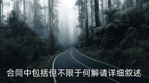 包括不限于，合同中包括但不限于下述內容是什么意思
