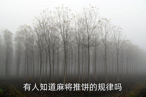 有人知道麻將推餅的規(guī)律嗎
