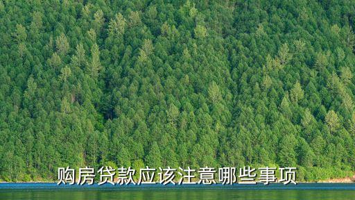買(mǎi)房貸款注意事項(xiàng)，購(gòu)房貸款應(yīng)該注意哪些事項(xiàng)