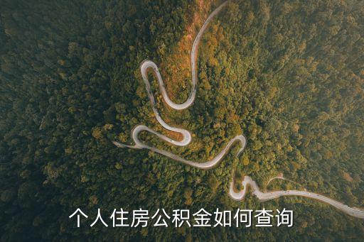 個(gè)人住房公積金如何查詢