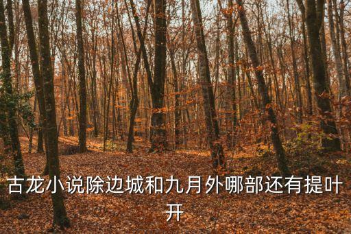 林挺，古龍小說除和外哪部還有提葉開