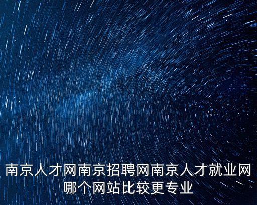 南京人才網(wǎng)南京招聘網(wǎng)南京人才就業(yè)網(wǎng)哪個網(wǎng)站比較更專業(yè)