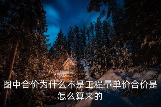 合價(jià)，圖中合價(jià)為什么不是工程量單價(jià)合價(jià)是怎么算來(lái)的