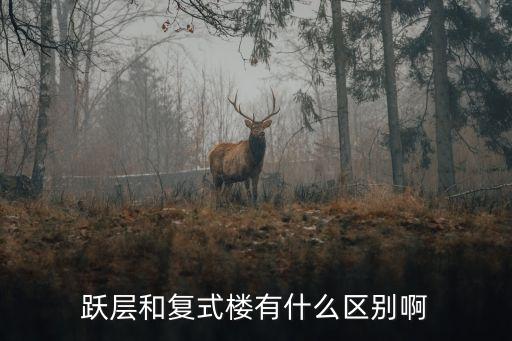 躍層和復(fù)式的區(qū)別，房地產(chǎn)復(fù)式和躍層如何區(qū)分