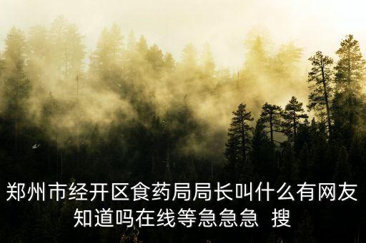 鄭州市經(jīng)開區(qū)食藥局局長叫什么有網(wǎng)友知道嗎在線等急急急  搜