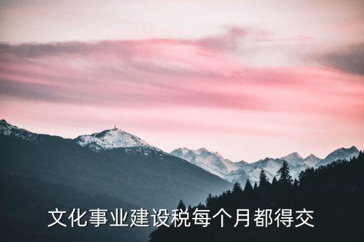 文化事業(yè)建設稅每個月都得交