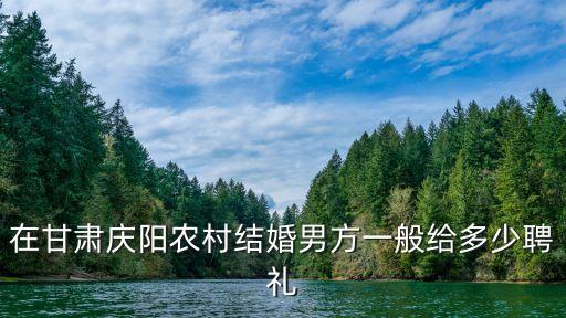 在甘肅慶陽(yáng)農(nóng)村結(jié)婚男方一般給多少聘禮
