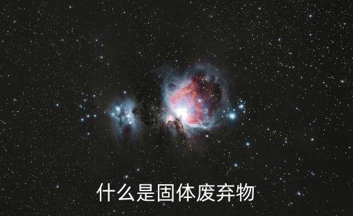固體廢物，固體廢物是什么