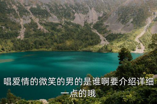唱愛情的微笑的男的是誰啊要介紹詳細一點的哦