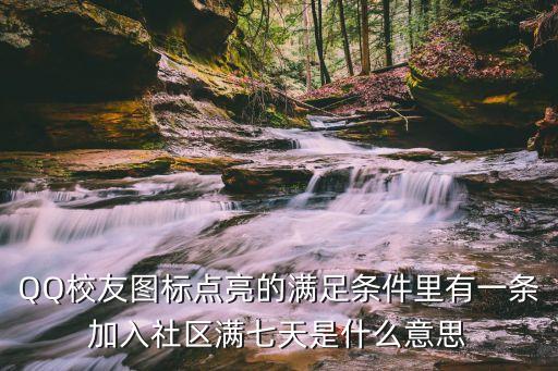 QQ校友圖標(biāo)點(diǎn)亮的滿足條件里有一條加入社區(qū)滿七天是什么意思