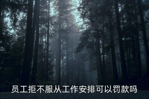 拒絕服從，員工拒不服從工作安排可以罰款嗎