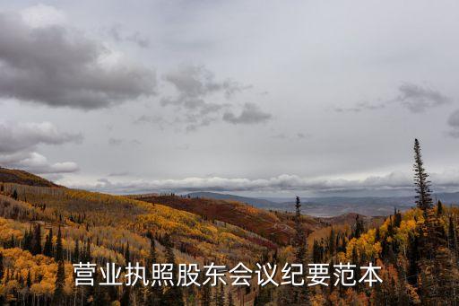 股東會會議紀要，營業(yè)執(zhí)照股東會議紀要范本