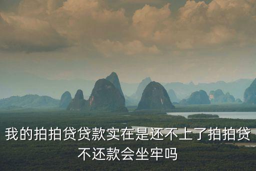 我的拍拍貸貸款實在是還不上了拍拍貸不還款會坐牢嗎