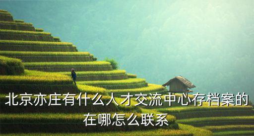 北京亦莊有什么人才交流中心存檔案的在哪怎么聯(lián)系