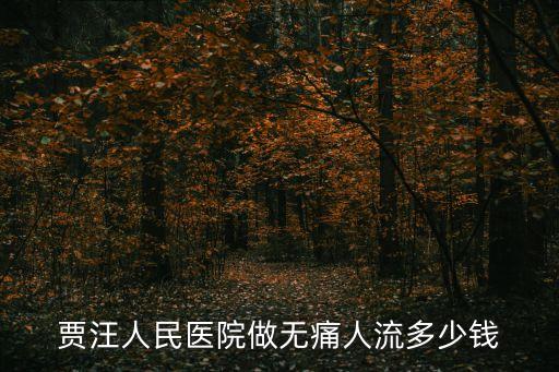 賈汪人民醫(yī)院做無痛人流多少錢