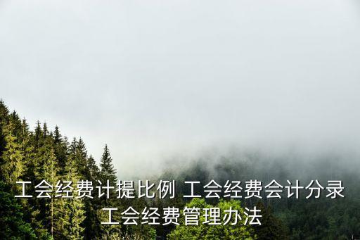 工會經(jīng)費計提比例及賬務(wù)處理，工會經(jīng)費計提比例 工會經(jīng)費會計分錄 工會經(jīng)費管理辦法
